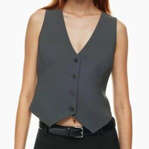 Aritzia - Babaton Tailored Deniro Vest – Gray – Size 8